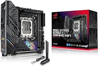 ASUS ROG Strix B760-I Gaming WiFi 6E Intel® B760(13th and 12th Gen)LGA 1700 mini-ITX motherboard,8 + 1 power stages,DDR5 up to 7600 MT/s, PCIe 5.0,2xM.2 slots,USB 3.2 Gen 2x2 Type-C,Aura Sync RGB
