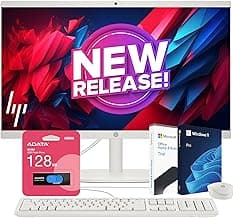 HP Business All-in-One Desktop| 22" Full HD Display| Intel Dual-core Processor| 16GB RAM| 512GB PCIe SSD| 128GB External Drive & Microsoft Office Trial| KB&Mouse| HDMI&USB-C| WiFi6| Windows 11 Pro