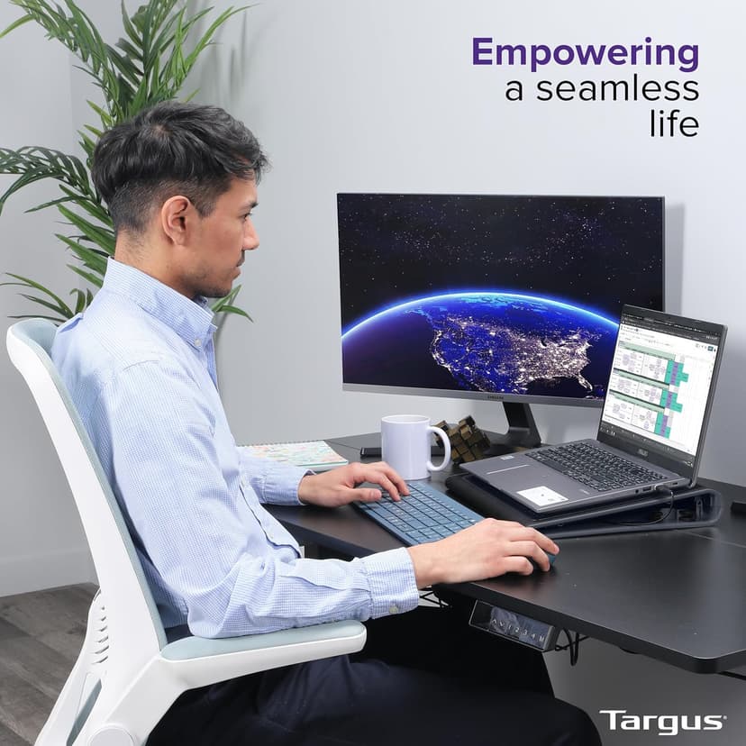 Targus 17 Inch Dual Fan Lap Chill Mat - Soft Neoprene Laptop Cooling Pad for Heat Protection, Fits Most 17" Laptops and Smaller - USB-A Connected Dual Fans for Heat Dispersion (AWE55US)