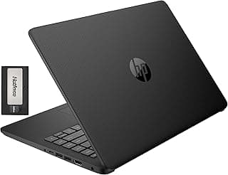 HP Stream 14" HD BrightView Laptop, Intel Celeron N4120, 16GB RAM, 416GB Storage (128GB eMMC + 288GB Docking Station Set), Intel UHD Graphics, 720p Camera, Wi-Fi, 1 Year Office 365, Win 11 S, Black