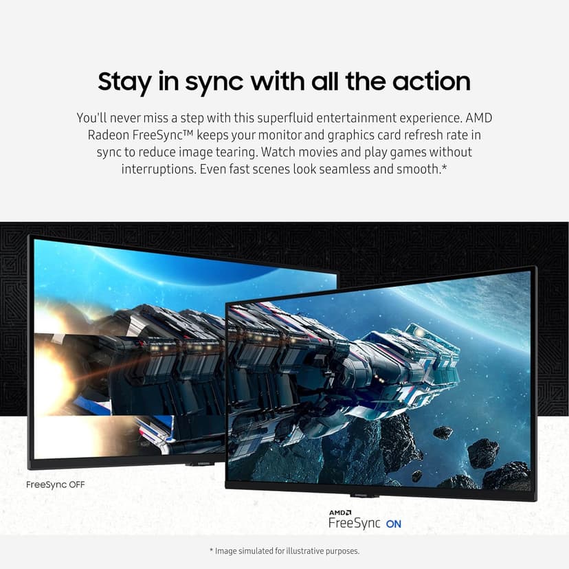 SAMSUNG 32-Inch Odyssey G50D Series QHD Fast IPS G-Sync Compatible Gaming Monitor, 1ms, VESA DisplayHDR 400, 180Hz, AMD FreeSync, Adjustable Stand, Eye Saver Mode, LS32DG502ENXZA, 2024