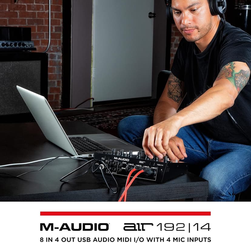 M-Audio AIR 192x14 - USB Audio Interface for Studio Recording with 8 In and 4 Out, MIDI Connectivity, and Software from MPC Beats and Ableton Live Lite