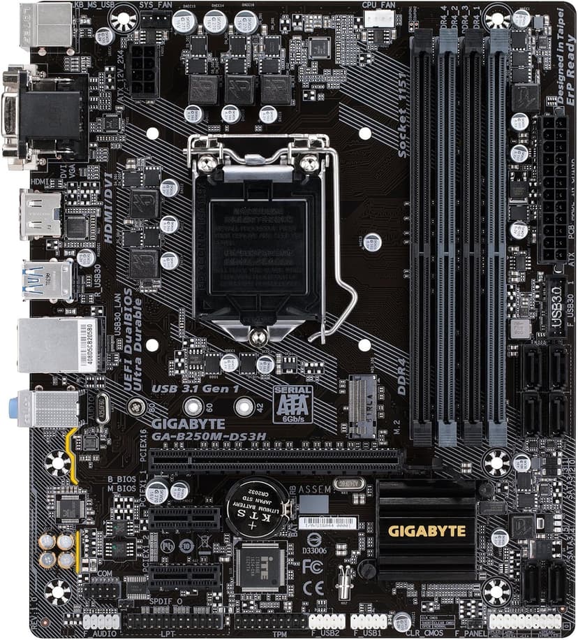 GIGABYTE GA-B250M-DS3H LGA1151 Intel Micro ATX DDR4 Motherboard