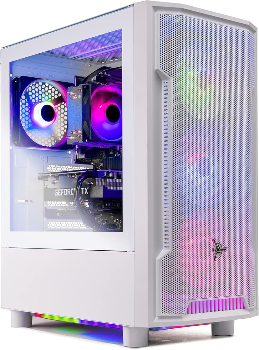 Skytech Archangel Gaming PC Desktop, Intel i5 13400F 2.5 GHz (4.6GHz Turbo Boost), NVIDIA RTX 4060 8GB GDDR6, 2TB SSD, 32GB DDR5 RAM 5200 RGB, 650W Gold PSU, Wi-Fi, Win 11 Home