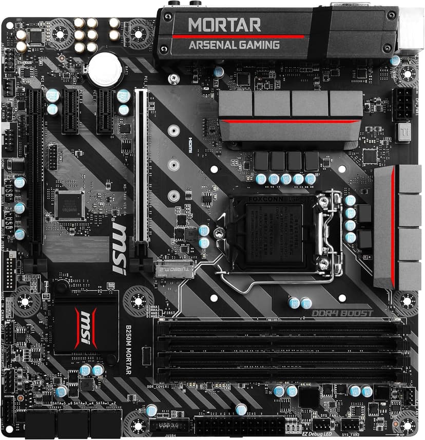 MSI Gaming Intel B250 LGA 1151 DDR4 HDMI VR Ready micro-ATX Motherboard (B250M MORTAR)