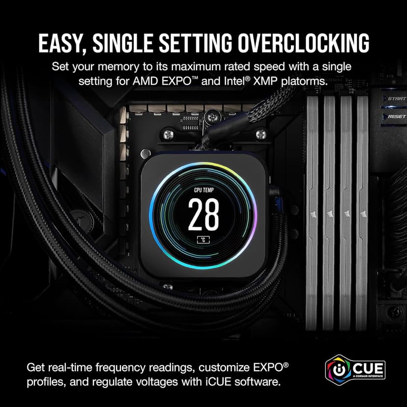 CORSAIR Vengeance DDR5 RAM 64GB (2x32GB) 6000MHz CL38-44-44-96 1.35V AMD Expo Intel XMP 3.0 Desktop Computer Memory – Gray (CMK64GX5M2B6000Z38)
