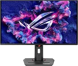 ASUS ROG Strix 26.5” 1440P QD-OLED Gaming Monitor (XG27ACDNG) -QHD (2560x1440), 360Hz, 0.03ms, Custom Heatsink, OLED Care+, G-SYNC Compatible, 99% DCI-P3, DisplayWidget, AI Gaming, 3yr Warranty