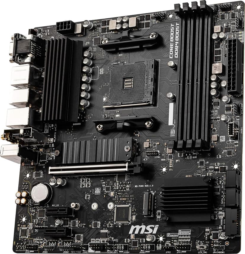 MSI B550M PRO-VDH WiFi ProSeries Motherboard (AMD Ryzen 5000, AM4, DDR4, PCIe 4.0, SATA 6Gb/s, M.2, USB 3.2 Gen 1, Wi-Fi, Bluetooth, D-SUB/HDMI/DP, Micro-ATX)