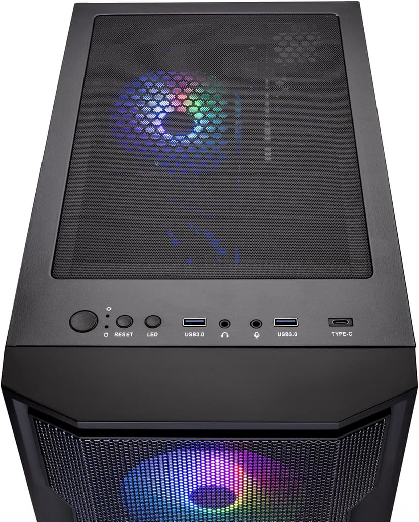 Skytech Gaming Shadow Desktop PC, Ryzen 7 7700X 4.5 GHz (5.4GHz Turbo), NVIDIA RTX 5060, 1TB Gen4 NVMe SSD, 32GB DDR5 RAM 5600 RGB, 650W Gold PSU, Wi-Fi, Win 11
