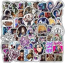60Pcs Cartoon Arcane Season 2 Stickers League for Water Bottle, Legends Cup, Laptop, Guitar, Motorcycle, Bike, Skateboard, Luggage Box – Vinyl Waterproof