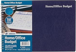 Adams Home Office Budget Book, Weekly/Monthly Format, 10 x 7 Inches, White (AFR31),ABFAFR31