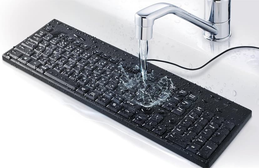 I-Rocks Washable Keyboard, Black (IRK32W-BK)