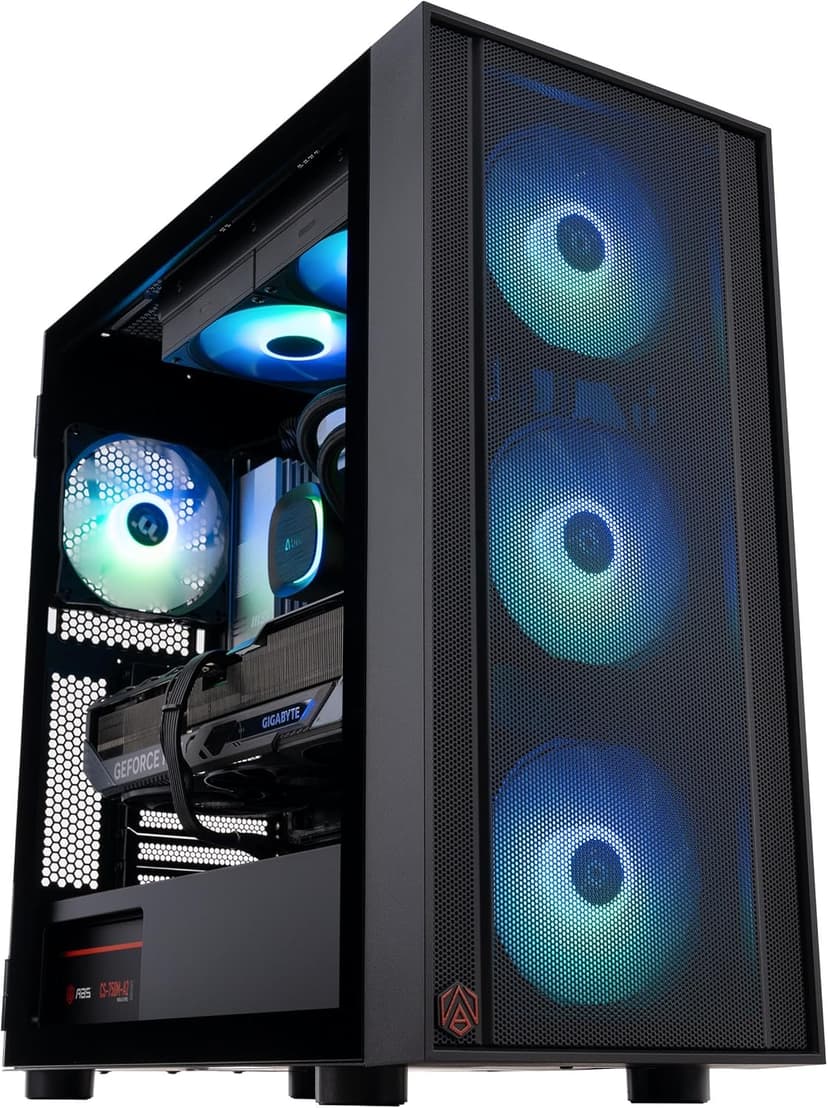 ADVANCED BATTLESTATIONS ABS Eurus Ruby Gaming PC - Windows 11 - AMD Ryzen 7 9800X3D - GeForce RTX 5070 Ti - DLSS 4 - AI-Powered Performance - 32GB DDR5 6400MHz - 2TB M.2 NVMe SSD - ER9800X3D5070TI4
