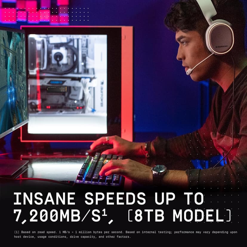 WD_BLACK 8TB SN850X NVMe Internal Gaming SSD Solid State Drive - Gen4 PCIe, M.2 2280, Up to 7,200 MB/s - WDS800T2X0E