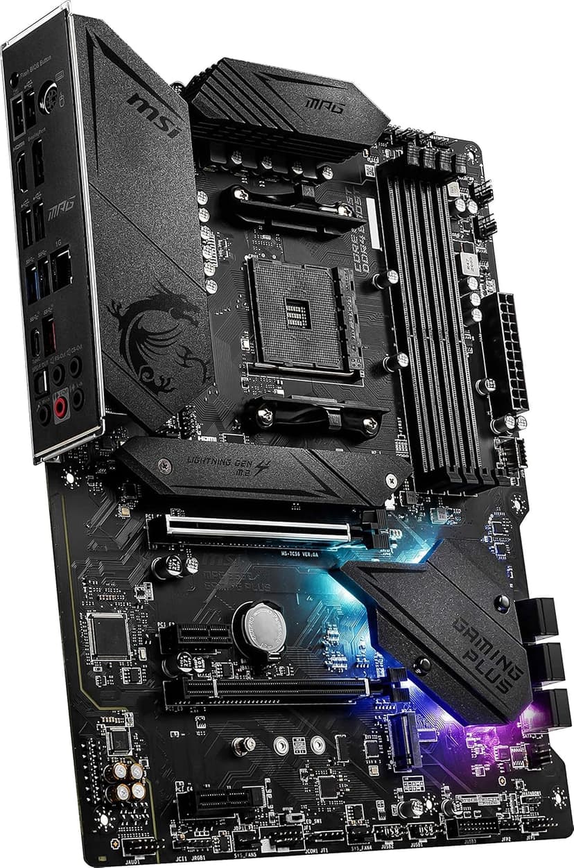 MSI MPG B550 Gaming Plus Computer Gaming Motherboard (AMD AM4, Ryzen 5000 & 3000 Series, DDR4, PCIe 4.0, SATA 6Gb/s, M.2, USB 3.2 Gen 2, HDMI/DP, ATX) AMD PC Motherboards (Renewed)