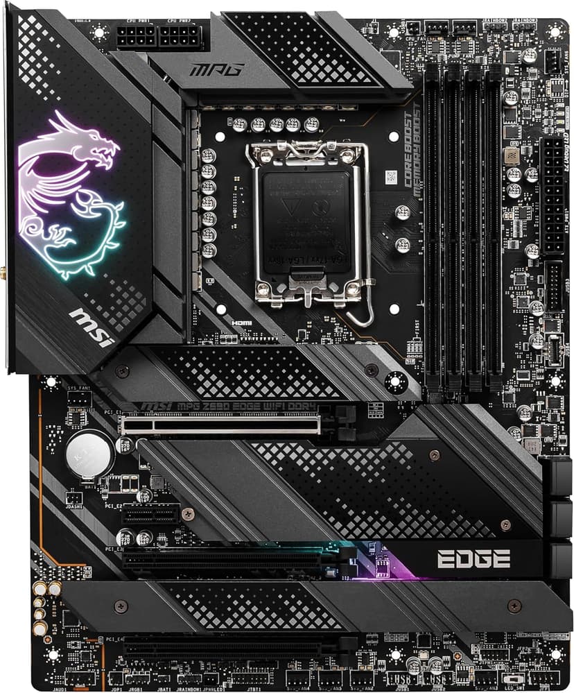 MSI MPG Z690 Edge WiFi DDR4 Gaming Motherboard (ATX, 12th Gen Intel Core, LGA 1700 Socket, DDR4, PCIe 4, CFX, M.2 Slots, Wi-Fi 6)