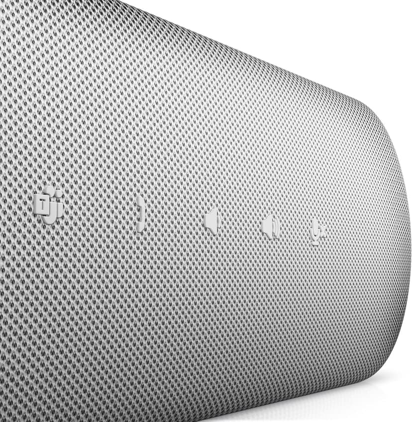 Dell SP3022 USB Computer Speaker for PC, Laptop, Monitor, Business Conference-Mini Soundbar Speakerphone, AI Noise Echo Cancellation, Full Duplex Audio, 2 x 1.8W, MS-Teams Certified - Platinum Silver