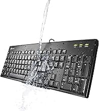 I-Rocks Washable Keyboard, Black (IRK32W-BK)