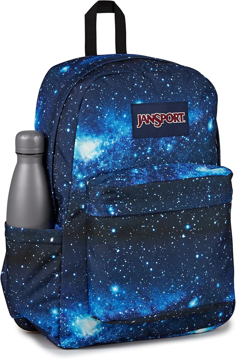 JanSport SuperBreak Plus Backpack with Padded 15-inch Laptop Sleeve and Integrated Bottle Pocket - Spacious and Durable Daypack for Work and Travel - Stellar Starfield