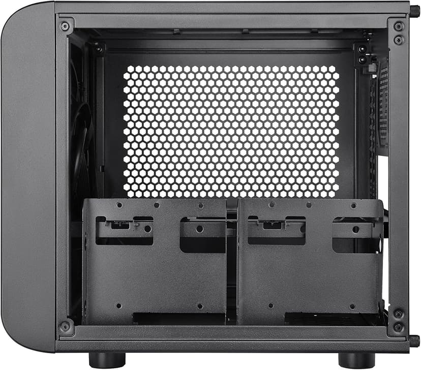 Thermaltake Core V1 SPCC Mini ITX Cube Gaming Computer Case Chassis, Interchangeable Side Panels, Black Edition, CA-1B8-00S1WN-00