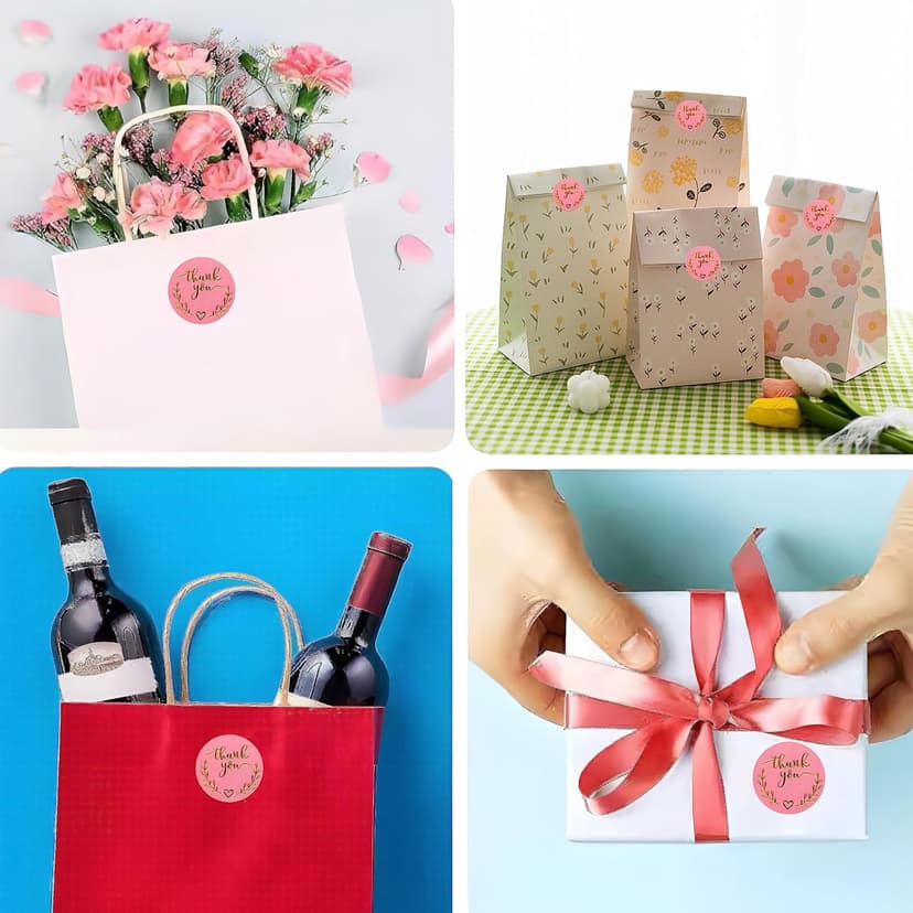 650 PCS Thank Cards & Stickers Set for Supporting My Small Business with Resealable Packaging Bag, Supplies for Shop, Online Retailers, Local Stores and Business Owners