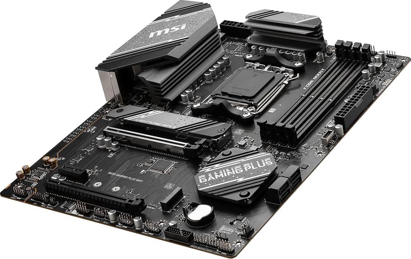MSI B650 Gaming Plus WiFi Gaming Motherboard (AMD Ryzen 9000/8000/7000 Series Processors, AM5, DDR5, PCIe 4.0, M.2, SATA 6Gb/s, USB 3.2 Gen 2, HDMI/DP, Wi-Fi 6E, Bluetooth 5.3, 2.5Gbps LAN, ATX)