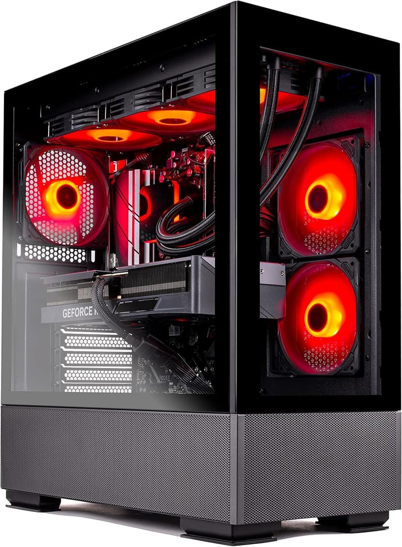Skytech Gaming Azure Gaming PC Desktop – AMD Ryzen 7 7700X 4.5 GHz, NVIDIA RTX 4070, 1TB NVME SSD, 32GB DDR5 RAM RGB, 650W Gold PSU, 360mm AIO, 11AC Wi-Fi, Windows 11 Home 64-bit,Black