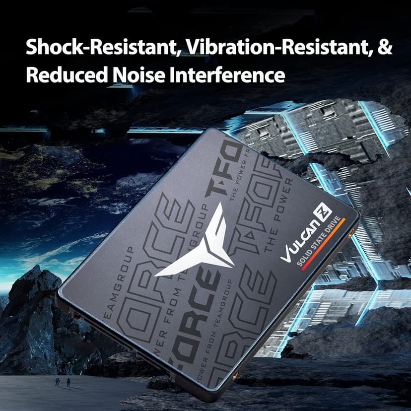 TEAMGROUP T-FORCE VULCAN Z 1TB SLC Cache 3D NAND TLC 2.5 Inch SATA III Internal Solid State Drive SSD (R/W Speed up to 550/500 MB/s) T253TZ001T0C101