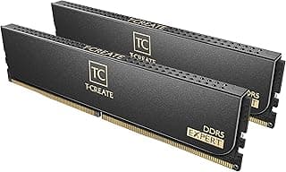 TEAMGROUP T-Create Expert Overclocking 10L DDR5 64GB Kit (2 x 32GB) 6000MHz (PC5-48000) CL34 Desktop Memory Module Ram - CTCED564G6000HC34BDC01, Black-UDIMM