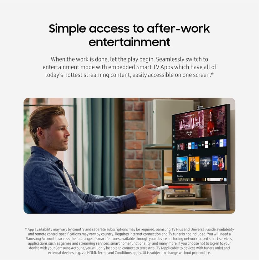 Samsung 27" ViewFinity S9 Series 5K Computer Monitor, Thunderbolt 4, DisplayPort, Matte Display, 4K Slimfit-Camera, Slim Metal Design, AirPlay, Smart-TV Apps, Gaming Hub, LS27C900PANXZA
