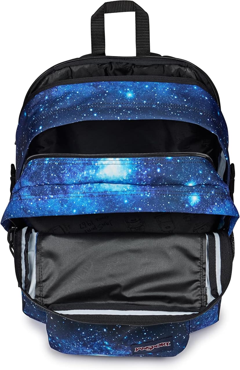 JanSport Main Campus Backpack - Travel or Work Backpack with 15-Inch Laptop Sleeve and Dual Water Bottle Pockets, Stellar Starfield