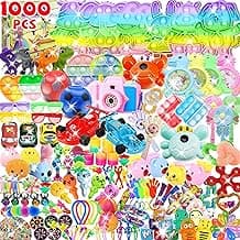 1000+ PCS Party Favors for Kids,Fidget Toys Pack,Christmas Stocking Stuffers,, Birthday Gift, Treasure Box,Goodie Bag Stuffers, Carnival Prizes, Toys Filler Sensory Toy for Classrooom