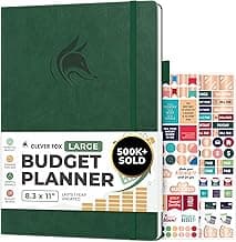 Clever Fox Budget Planner Large – Expense Tracker Notebook. Monthly Budgeting & Bill Organizer, Finance Logbook & Accounts Book, A4 (Dark Green)