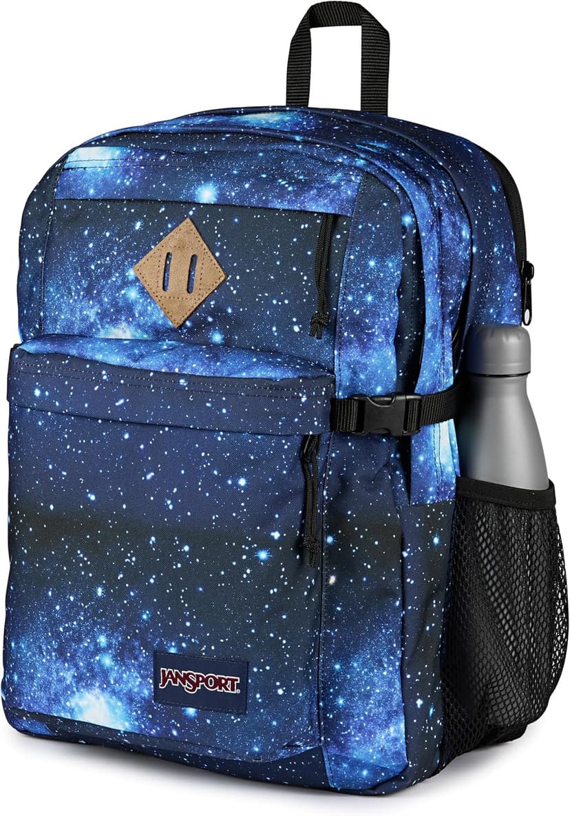 JanSport Main Campus Backpack - Travel or Work Backpack with 15-Inch Laptop Sleeve and Dual Water Bottle Pockets, Stellar Starfield