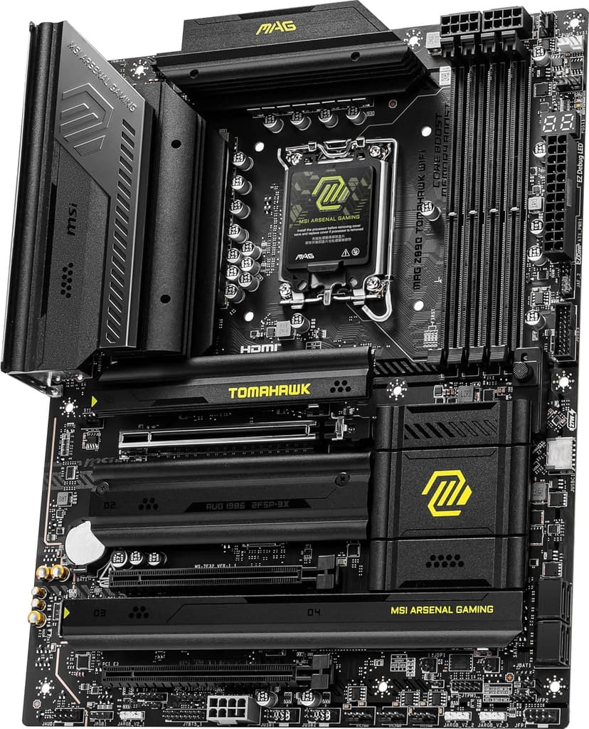 MSI MAG Z890 Tomahawk WiFi Gaming Motherboard (Supports Core Ultra Series 2 Intel Processors, LGA 1851, DDR5, PCIe 5.0, M.2, SATA, 5Gbps LAN, USB Type-C, Wi-Fi 7, Bluetooth 5.4, Thunderbolt 4, ATX)