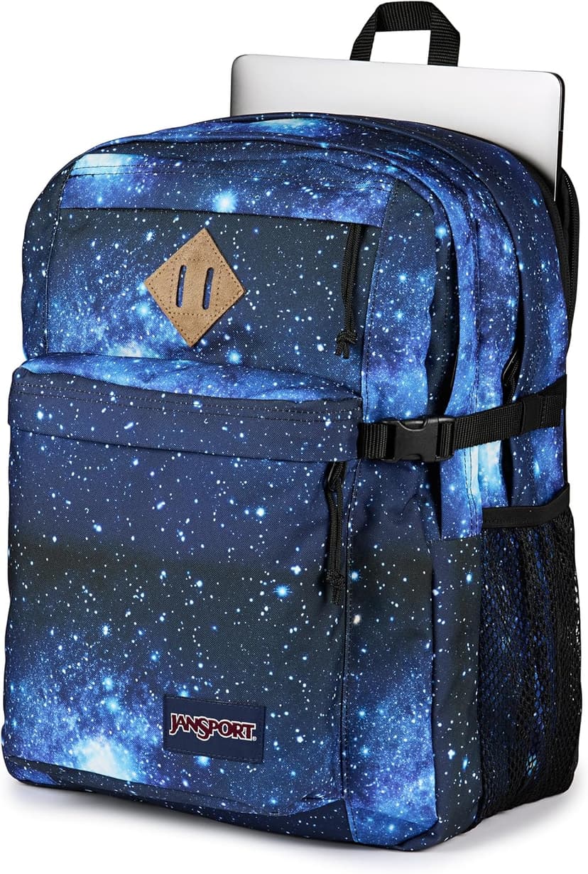 JanSport Main Campus Backpack - Travel or Work Backpack with 15-Inch Laptop Sleeve and Dual Water Bottle Pockets, Stellar Starfield