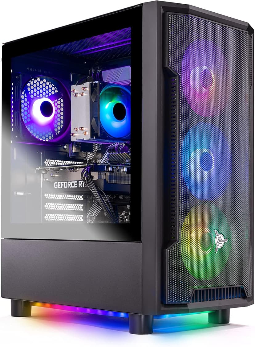 Skytech Gaming Shadow Gaming PC Desktop – AMD Ryzen 5 3600 3.6 GHz, NVIDIA RTX 3060, 1TB NVME SSD, 16GB DDR4 RAM 3200, 600W Gold PSU, 11AC Wi-Fi, Windows 11 Home 64-bit,Black