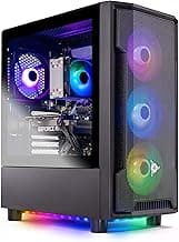 Skytech Gaming Shadow Gaming PC Desktop – AMD Ryzen 5 3600 3.6 GHz, NVIDIA RTX 3060, 1TB NVME SSD, 16GB DDR4 RAM 3200, 600W Gold PSU, 11AC Wi-Fi, Windows 11 Home 64-bit,Black