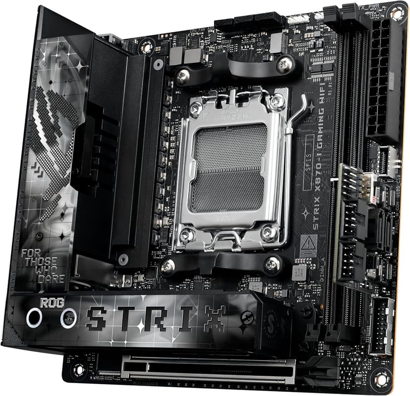 ASUS ROG STRIX X870-I GAMING WIFI AMD AM5 X870 Mini ITX motherboard 10+2+1 power stages, Dynamic OC Switcher, Core Flex, DDR5 AEMP, WiFi7, 2x M.2, PCIe®5.0, Q-Release Slim, USB4, AI OCing & Networking