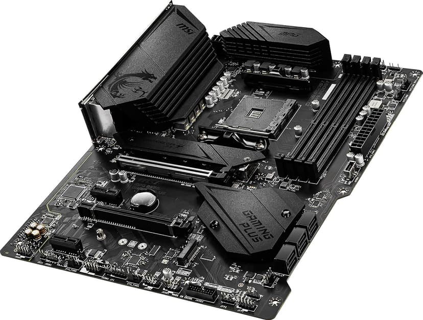 MSI MPG B550 GAMING PLUS Gaming Motherboard (AMD AM4, DDR4, PCIe 4.0, SATA 6Gb/s, M.2, USB 3.2 Gen 2, HDMI/DP, ATX)