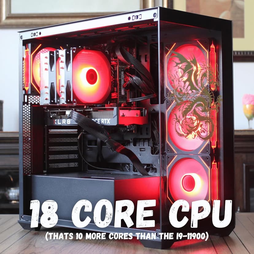 The Horizon Extreme I7 RTX Gaming Desktop PC || i7 E5-2699V3 18-Core || RTX 5060 TI || 64GB RAM || SSD + 4TB HHD || 650 W 80+ Gold Power Supply || 1200 Mbps WiFi Ready || Windows 11 Pro