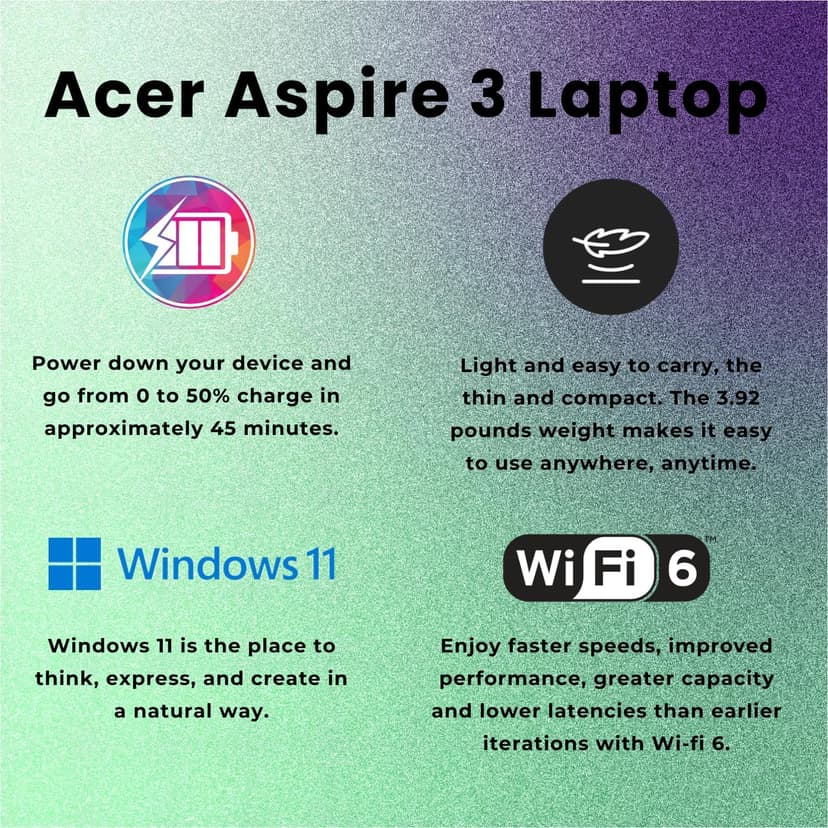 acer Aspire 15.6 FHD Ryzen 7 Laptop, AMD Ryzen 7 5700U, 32GB RAM, 1TB PCIe SSD, Numeric Keypad, TouchPad, Webcam, Wi-Fi 6, HDMI, RJ-45, Bluetooth, Windows 11 Home, Silver