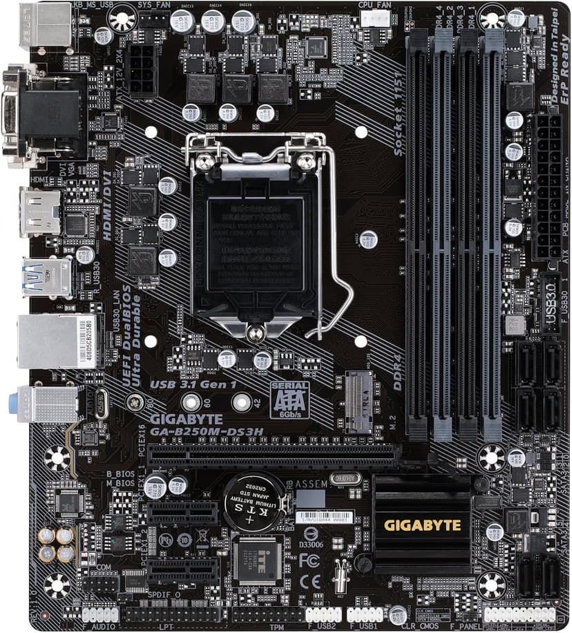 GIGABYTE GA-B250M-DS3H LGA1151 Intel Micro ATX DDR4 Motherboard