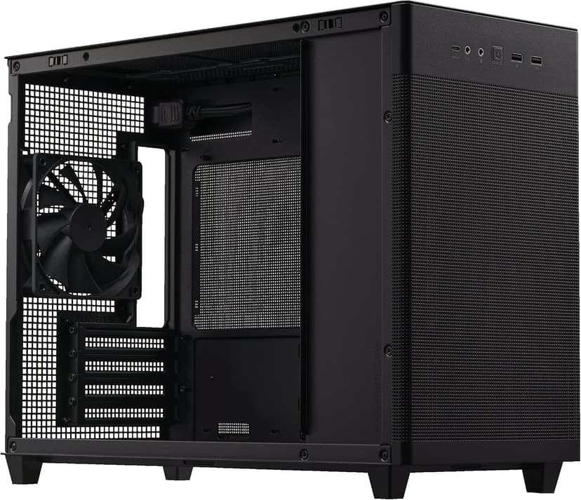 ASUS Prime AP201 33-Liter MicroATX Black case with Tool-Free Side Panels and a Quasi-Filter mesh, with Support for 360 mm Coolers, Graphics Cards up to 338 mm Long, and Standard ATX PSUs