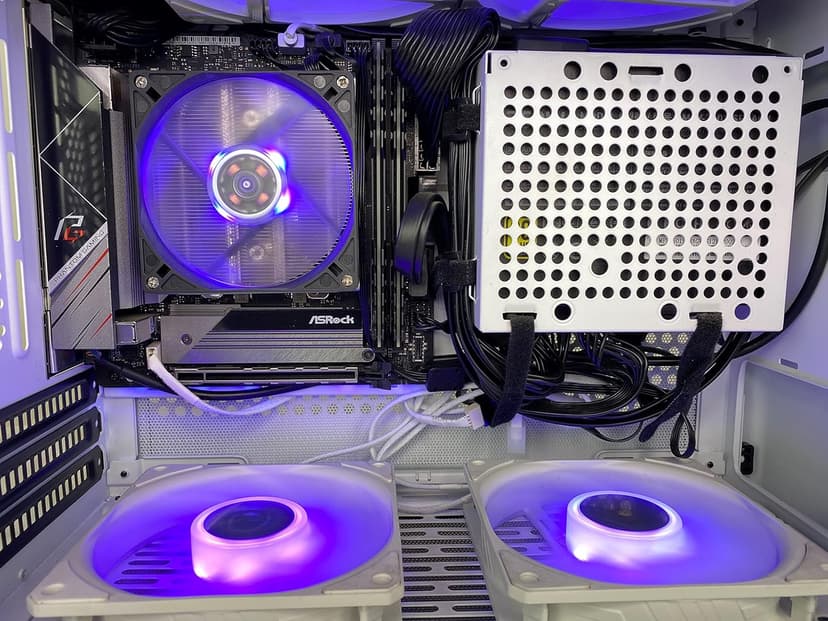 AVGPC Mini Gaming PC AMD 4.6 GHz Max Boost AMD Ryzen 7 5700G 8-Core CPU with Radeon Graphics Cools with Gaming Cooler 16GB DDR4 3200, White1TB m.2 NVMe SSD, WiFi & Win 10