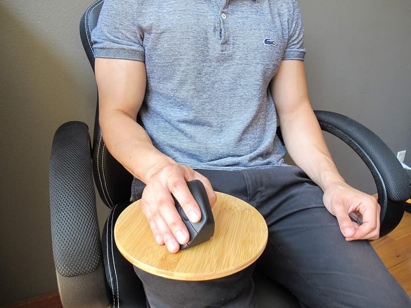 MOJO Beanbag Ergonomic Mousepad - Comfortable Mouse Pad for Sofa, Bed, Lap, Couch, and Anywhere Else (Bamboo Wood)