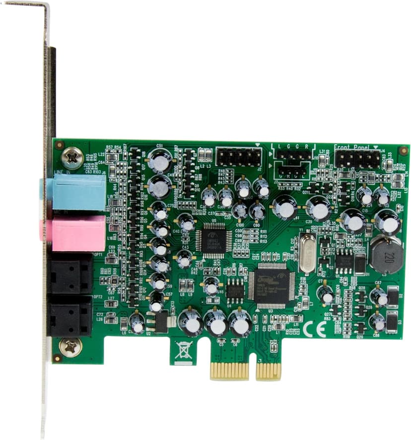 StarTech.com 7.1 Channel Sound Card - PCI Express - 24-bit - 192KHz - SPDIF Digital Optical and 3.5mm Analog Audio (PEXSOUND7CH)