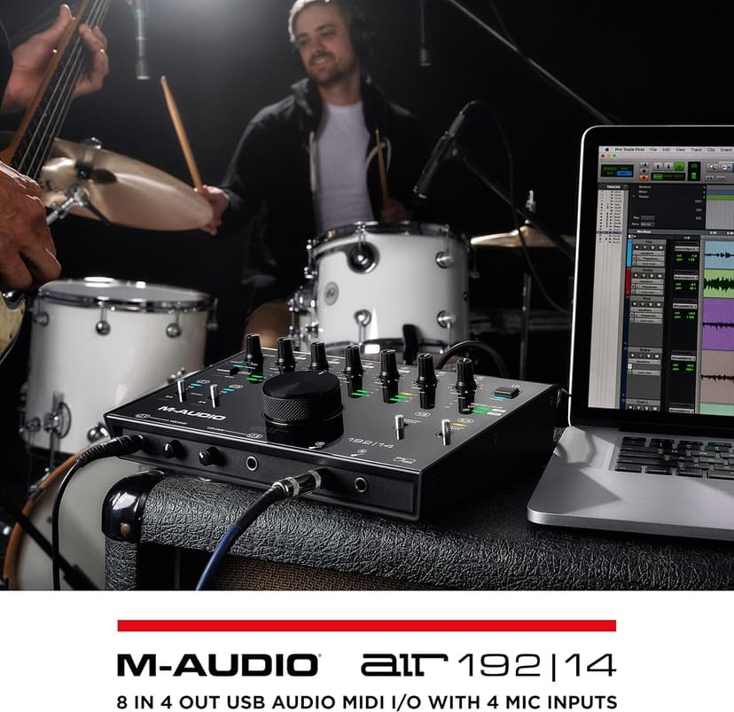 M-Audio AIR 192x14 - USB Audio Interface for Studio Recording with 8 In and 4 Out, MIDI Connectivity, and Software from MPC Beats and Ableton Live Lite