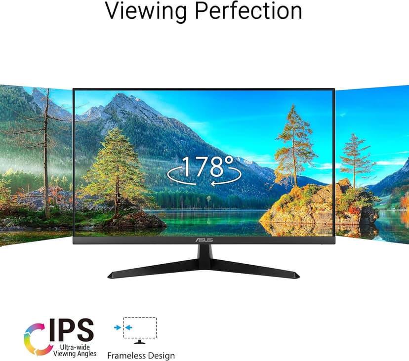 ASUS 27” 4K Eye Care Monitor (VY27UQ) - UHD (3840 x 2160), IPS, HDR10, Adaptive Sync, Eye Care Plus, Display Port, HDMI, Speaker, DisplayWidget, Blue Light Filter, Flicker Free, 3yr Warranty