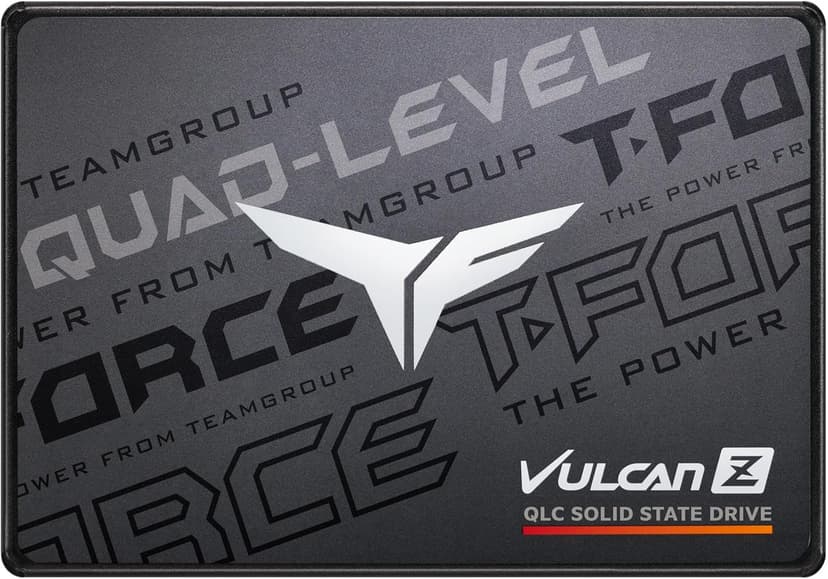 TEAMGROUP T-Force Vulcan Z 1TB SLC Cache 3D NAND QLC 2.5 Inch SATA III Internal Solid State Drive SSD (R/W Speed up to 550/470 MB/s) T253TY001T0C101